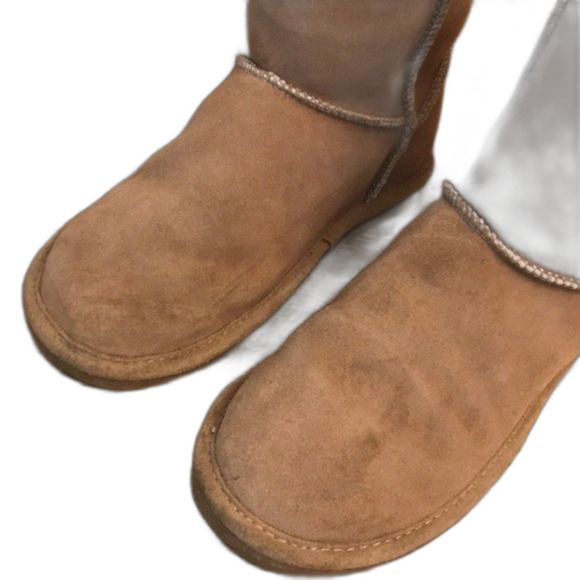 Bjorndal Mid Calf Boots Light Brown Suede Round Toe Slip On shoes size 9 - Picture 3 of 10